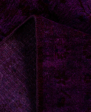 Contemporary Overdyed Wool Hand Knotted Purple Area Rug 6' 2" x 9' 3"