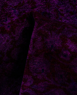 Contemporary Overdyed Wool Hand Knotted Purple Area Rug 6' 2" x 9' 3"