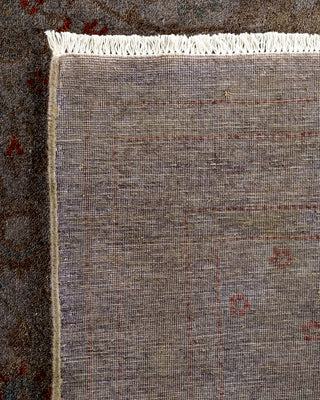 Contemporary Hand-Knotted Overdyed Gray Area Rug 9' 2" x 12' 4"