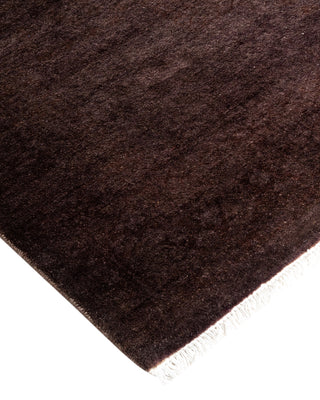 Contemporary Hand-Knotted Overdyed Brown Area Rug 8' 4" x 10' 2"