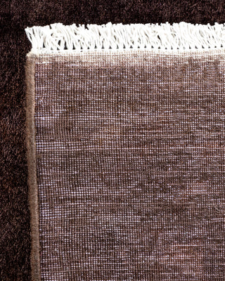 Contemporary Hand-Knotted Overdyed Brown Area Rug 8' 4" x 10' 2"