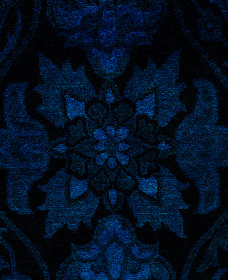Contemporary Overdyed Wool Hand Knotted Black Area Rug 8' 0" x 10' 6"
