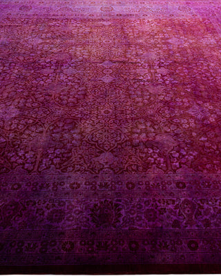 Fine Vibrance, One-of-a-Kind Hand-Knotted Area Rug  - Purple, 8' 1" x 8' 3"