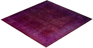 Fine Vibrance, One-of-a-Kind Hand-Knotted Area Rug  - Purple, 8' 1" x 8' 3"