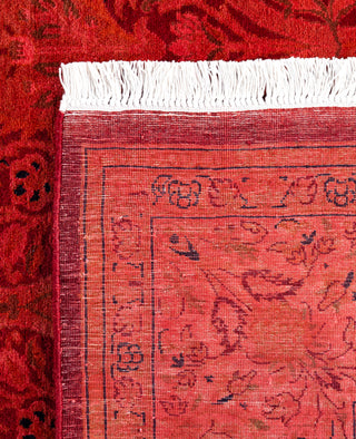 Overdyed Hand-Knotted Wool Modern-Contemporary Pink Area Rug 6' 2" x 6' 3"