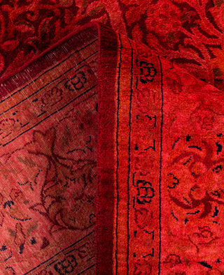 Overdyed Hand-Knotted Wool Modern-Contemporary Pink Area Rug 6' 2" x 6' 3"