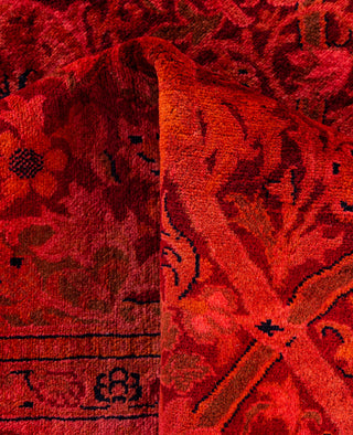 Overdyed Hand-Knotted Wool Modern-Contemporary Pink Area Rug 6' 2" x 6' 3"