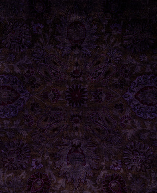 Overdyed One-of-a-Kind Wool Purple Square Area Rug 6' 0" x 6' 1"