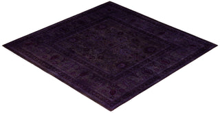 Overdyed One-of-a-Kind Wool Purple Square Area Rug 6' 0" x 6' 1"