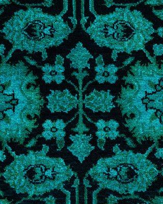Contemporary Fine Vibrance Black Wool Area Rug - 5' 3" x 7' 10"