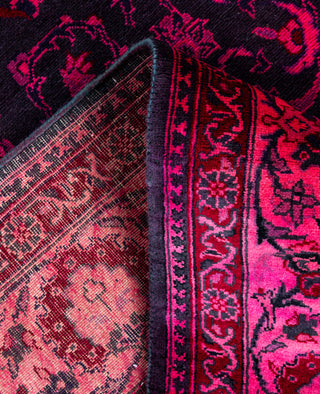 Overdyed Hand-Knotted Wool Modern-Contemporary Pink Area Rug 5' 1" x 7' 10"