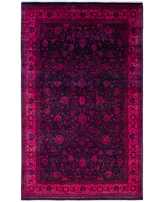 Overdyed Hand-Knotted Wool Modern-Contemporary Pink Area Rug 5' 1" x 7' 10"