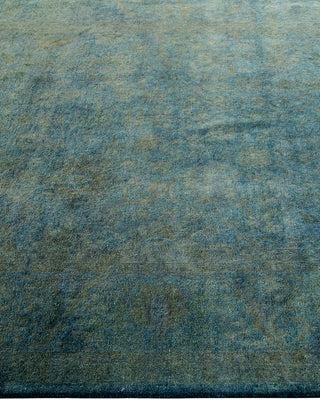 Contemporary Hand-Knotted Overdyed Blue Area Rug 5' 2" x 8' 1"