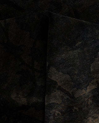 Overdyed One-of-a-Kind Wool Black Area Rug 10' 0" x 22' 4"