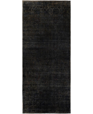 Overdyed One-of-a-Kind Wool Black Area Rug 10' 0" x 22' 4"