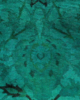 Contemporary Hand-Knotted Overdyed Blue Area Rug 6' 1" x 11' 8"