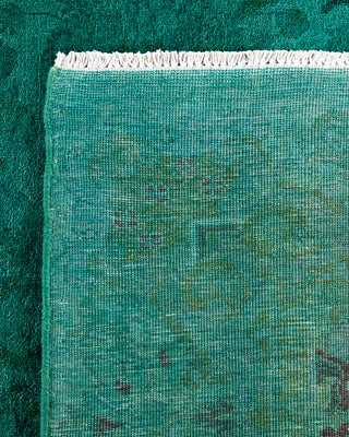 Contemporary Hand-Knotted Overdyed Blue Area Rug 6' 1" x 11' 8"