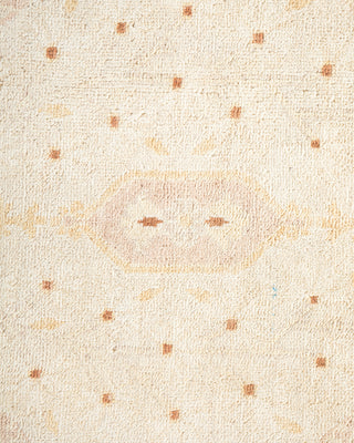 Traditional Hand Knotted Ivory Area Rug 6' 1" x 12' 5"