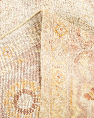 Traditional Hand Knotted Ivory Area Rug 6' 1" x 12' 5"