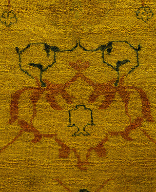 Contemporary Overdyed Wool Hand Knotted Gold Area Rug 5' 10" x 8' 6"