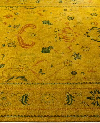Contemporary Overdyed Wool Hand Knotted Gold Area Rug 5' 10" x 8' 6"
