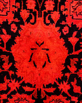 Contemporary Hand-Knotted Overdyed Red Area Rug 8' 1" x 10' 4"