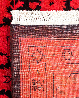 Contemporary Hand-Knotted Overdyed Red Area Rug 8' 1" x 10' 4"