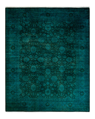 Contemporary Fine Vibrance Green Wool Area Rug 8' 4" x 10' 3"