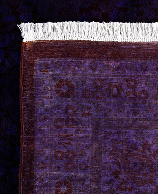 Contemporary Overdyed Wool Hand Knotted Purple Area Rug 9' 3" x 12' 6"