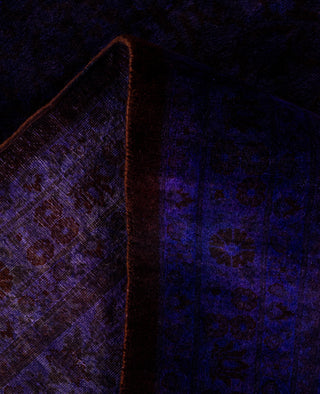 Contemporary Overdyed Wool Hand Knotted Purple Area Rug 9' 3" x 12' 6"