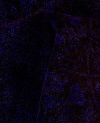 Contemporary Overdyed Wool Hand Knotted Purple Area Rug 9' 3" x 12' 6"