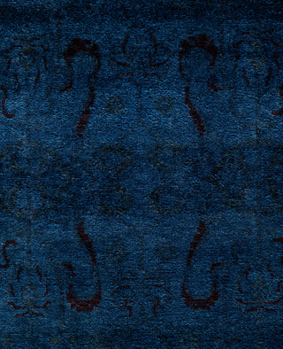 Overdyed One-of-a-Kind Wool Blue Area Rug 4' 1" x 6' 4"