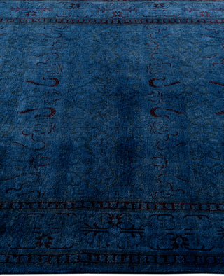Overdyed One-of-a-Kind Wool Blue Area Rug 4' 1" x 6' 4"