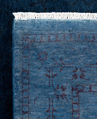 Overdyed One-of-a-Kind Wool Blue Area Rug 4' 1" x 6' 4"