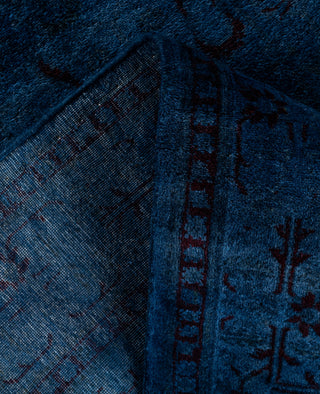 Overdyed One-of-a-Kind Wool Blue Area Rug 4' 1" x 6' 4"