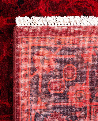 Overdyed Hand-Knotted Wool Modern-Contemporary Red Area Rug 3' 3" x 5' 5"