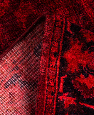 Overdyed Hand-Knotted Wool Modern-Contemporary Red Area Rug 3' 3" x 5' 5"