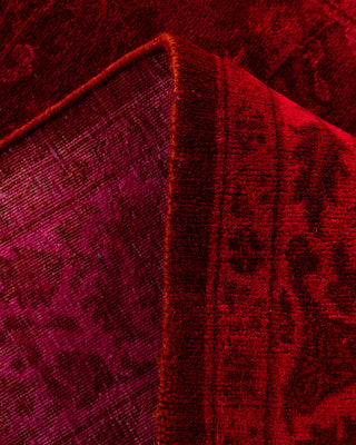 Overdyed Hand-Knotted Pink Runner 3' 2" x 22' 7"