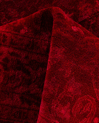 Overdyed Hand-Knotted Pink Runner 3' 2" x 22' 7"