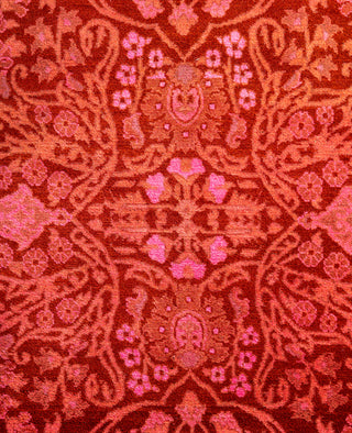 Overdyed Hand-Knotted Wool Modern-Contemporary Pink Runner 3' 1" x 12' 9"