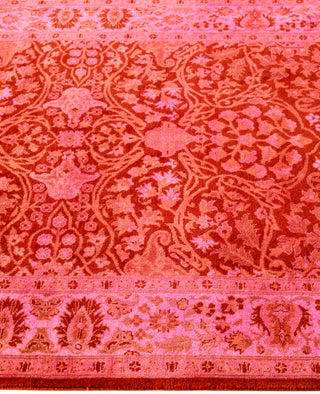 Overdyed Hand-Knotted Wool Modern-Contemporary Pink Runner 3' 1" x 12' 9"