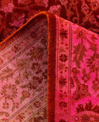 Overdyed Hand-Knotted Wool Modern-Contemporary Pink Runner 3' 1" x 12' 9"