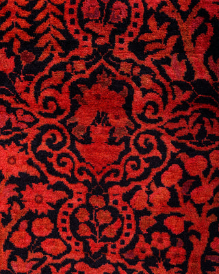 Contemporary Hand-Knotted Overdyed Pink Runner 3' 0" x 10' 7"