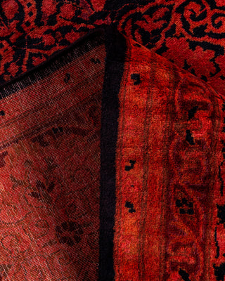 Contemporary Hand-Knotted Overdyed Pink Runner 3' 0" x 10' 7"