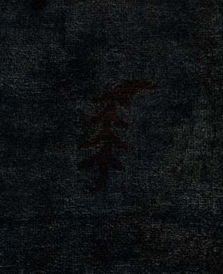 Contemporary Overdyed Wool Hand Knotted Black Area Rug 10' 1" x 13' 6"