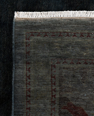 Contemporary Overdyed Wool Hand Knotted Black Area Rug 10' 1" x 13' 6"