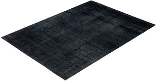 Contemporary Overdyed Wool Hand Knotted Black Area Rug 10' 1" x 13' 6"