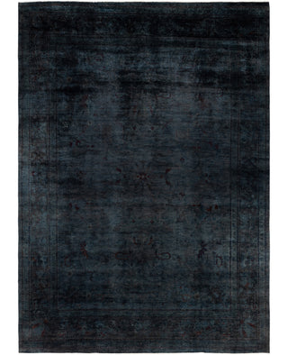 Contemporary Overdyed Wool Hand Knotted Black Area Rug 10' 1" x 13' 6"
