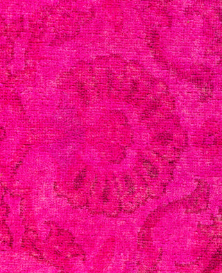 Overdyed One-of-a-Kind Wool Pink Area Rug 4' 0" x 6' 1"