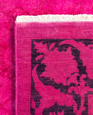 Overdyed One-of-a-Kind Wool Pink Area Rug 4' 0" x 6' 1"